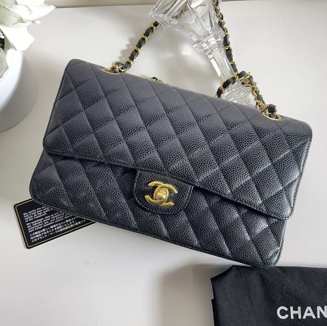 Chanel Caviar Medium Classic Double Flap Bag Black