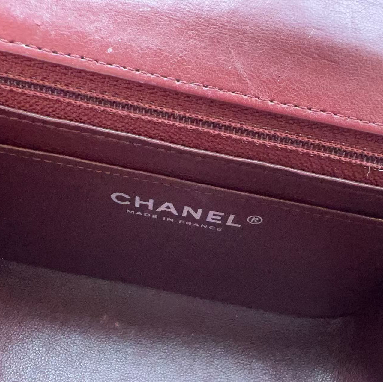 Chanel Mini Square Classic Flap Bag Red