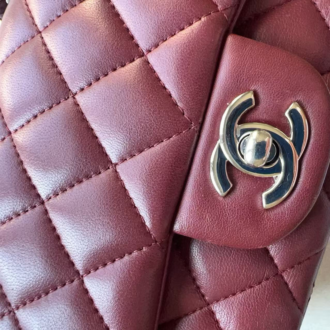 Chanel Mini Square Classic Flap Bag Red