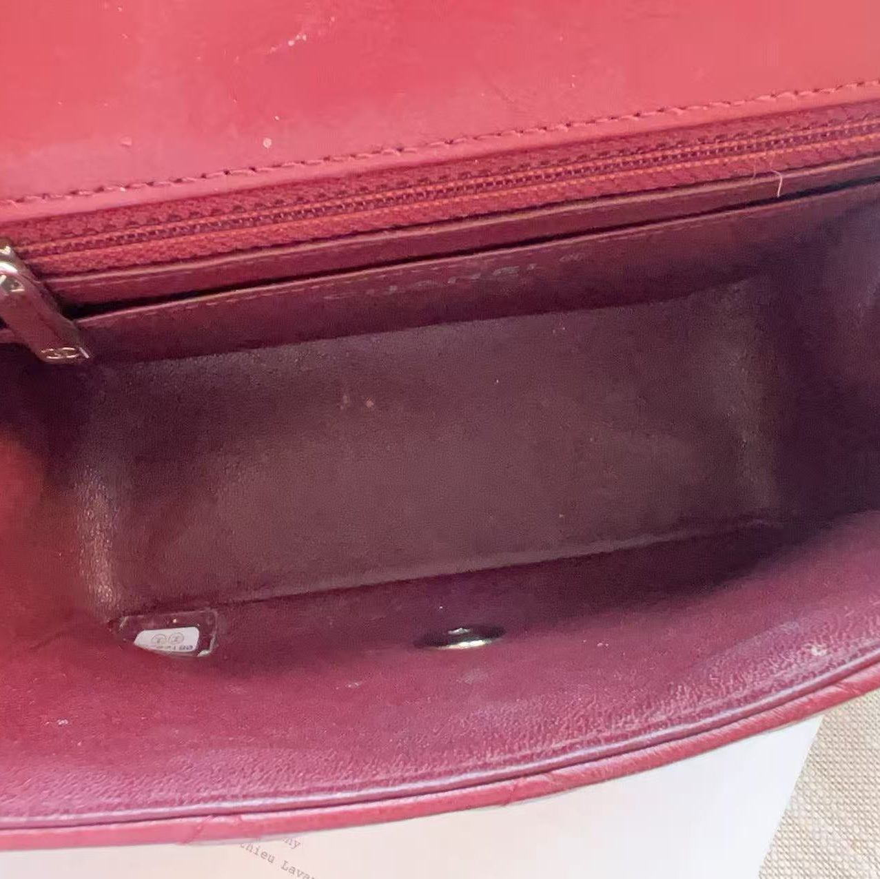 Chanel Mini Square Classic Flap Bag Red