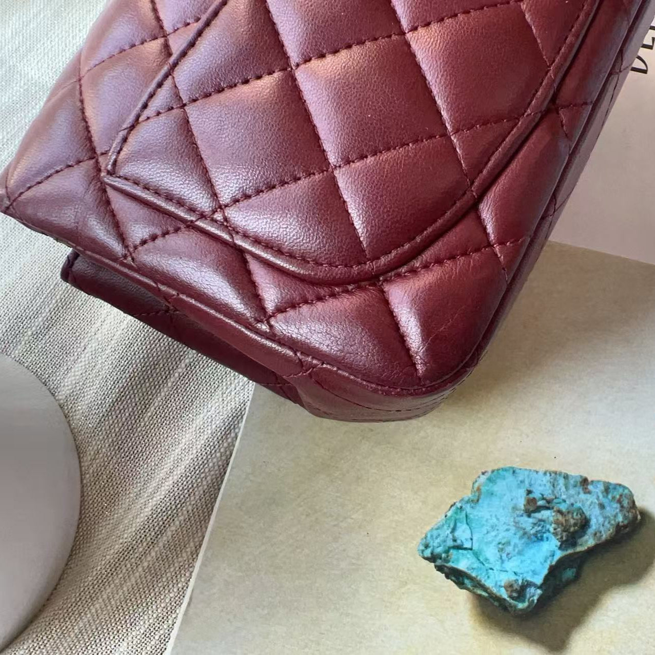 Chanel Mini Square Classic Flap Bag Red