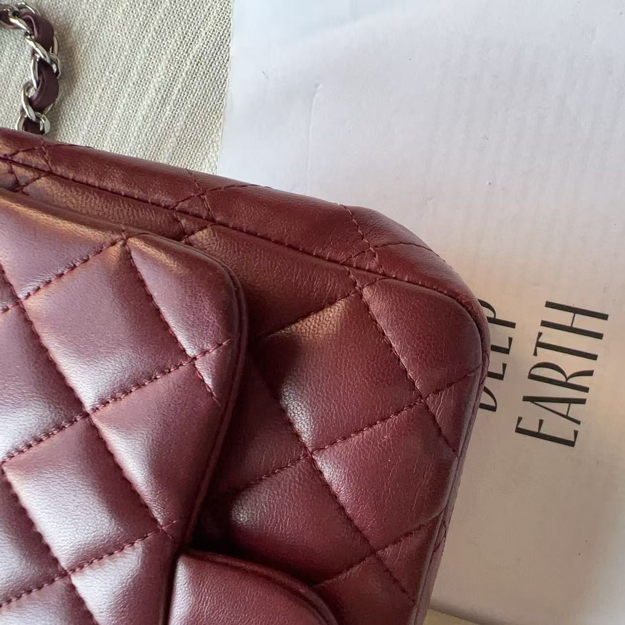 Chanel Mini Square Classic Flap Bag Red