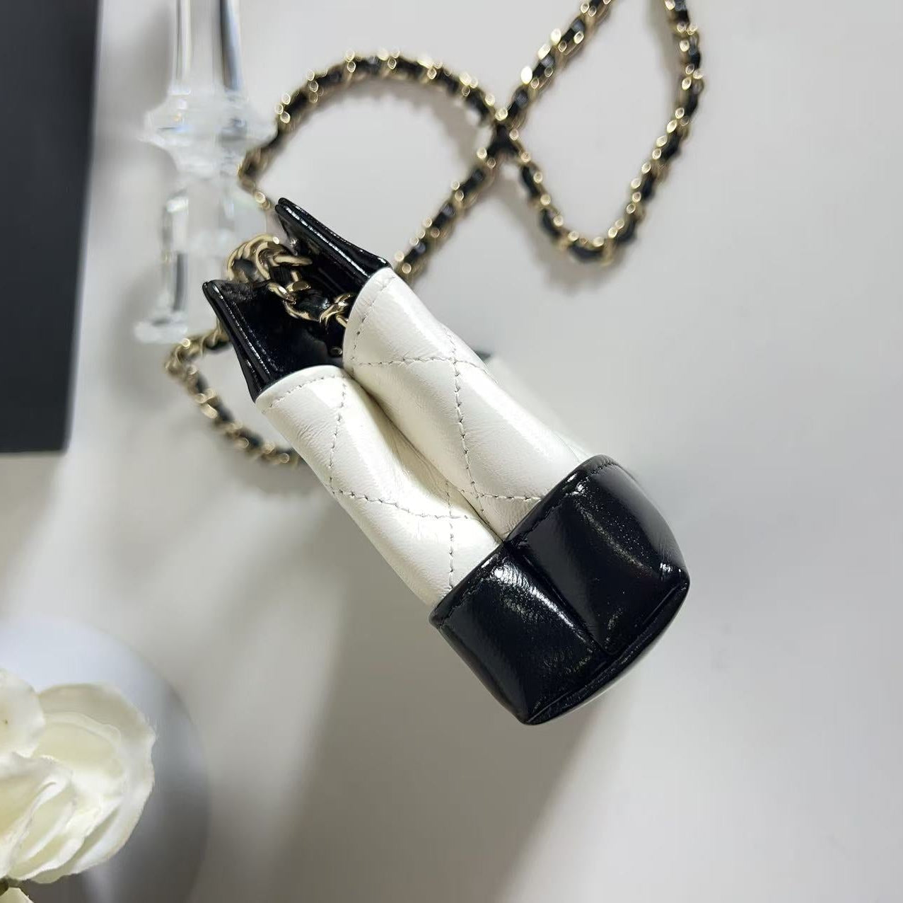 Chanel Nano Shopping 31 Shopping Bag Black White