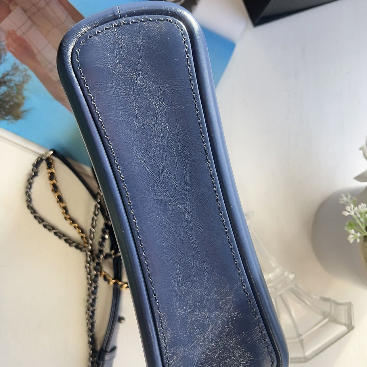 Chanel New Medium Gabrielle Hobo Quilted Navy Aged Calfskin