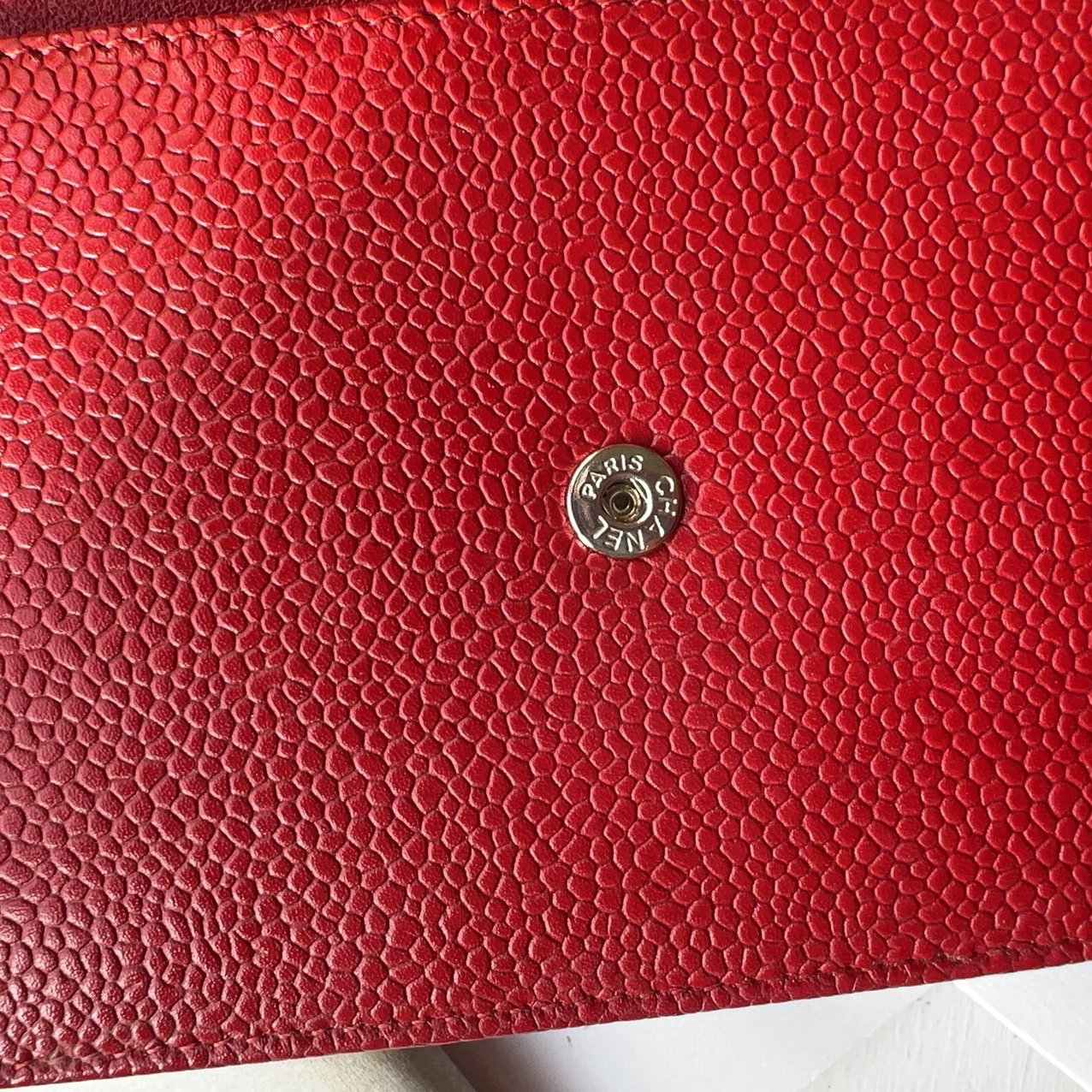 Chanel Caviar Leather CC Timeless Wallet On Chain
