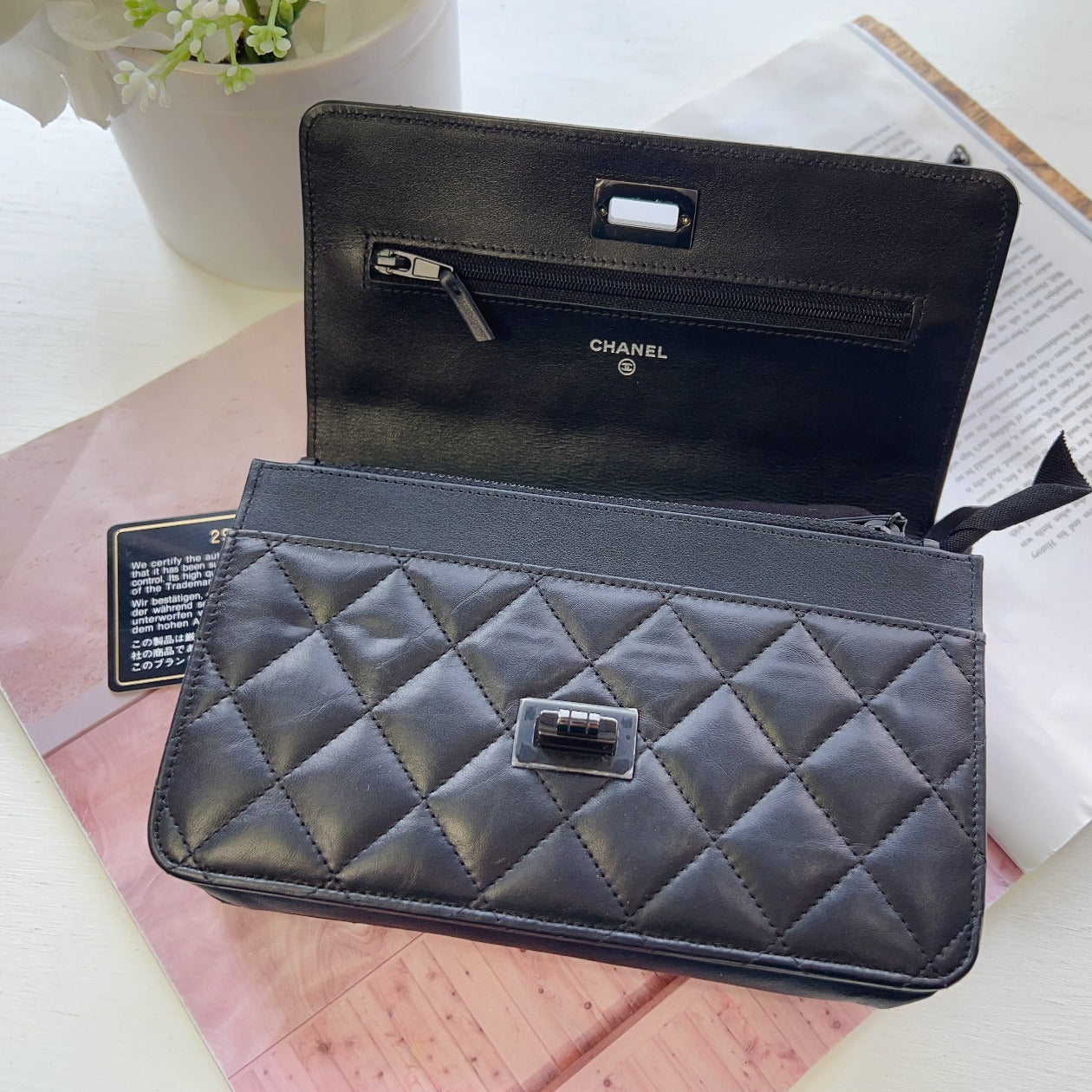 Chanel-Aged-Calfskin-Quilted-Reissue-WOC-So-Black-inside