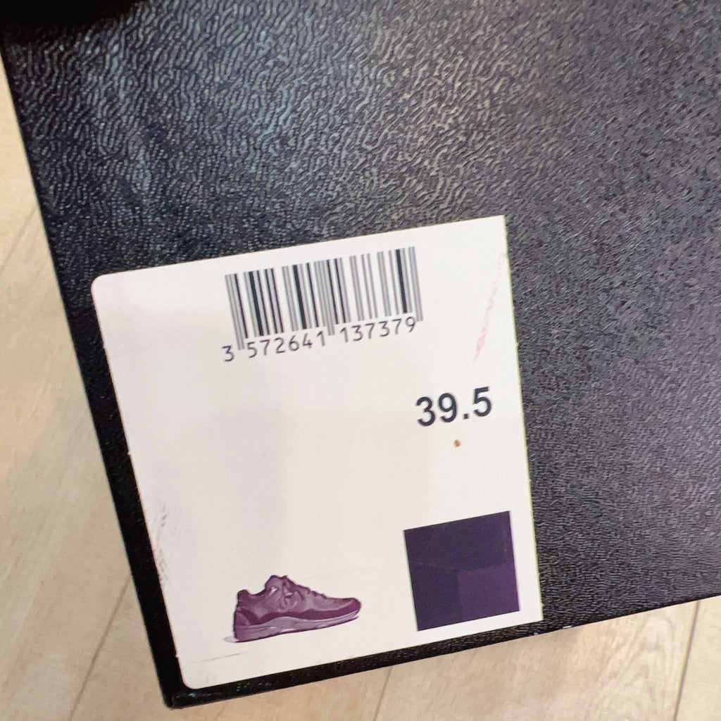 CHANEL Cocomark Interlocking CC Leather Sneakers Size39.5