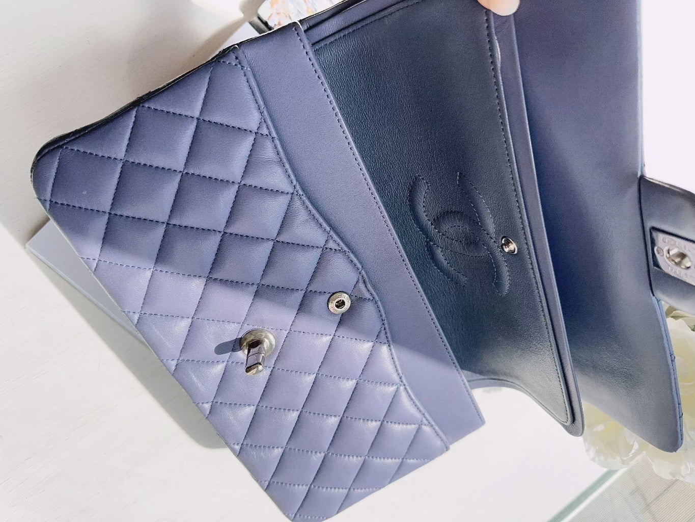 Chanel-Medium-Classic-Double-Flap-Bag-Purple-inside2