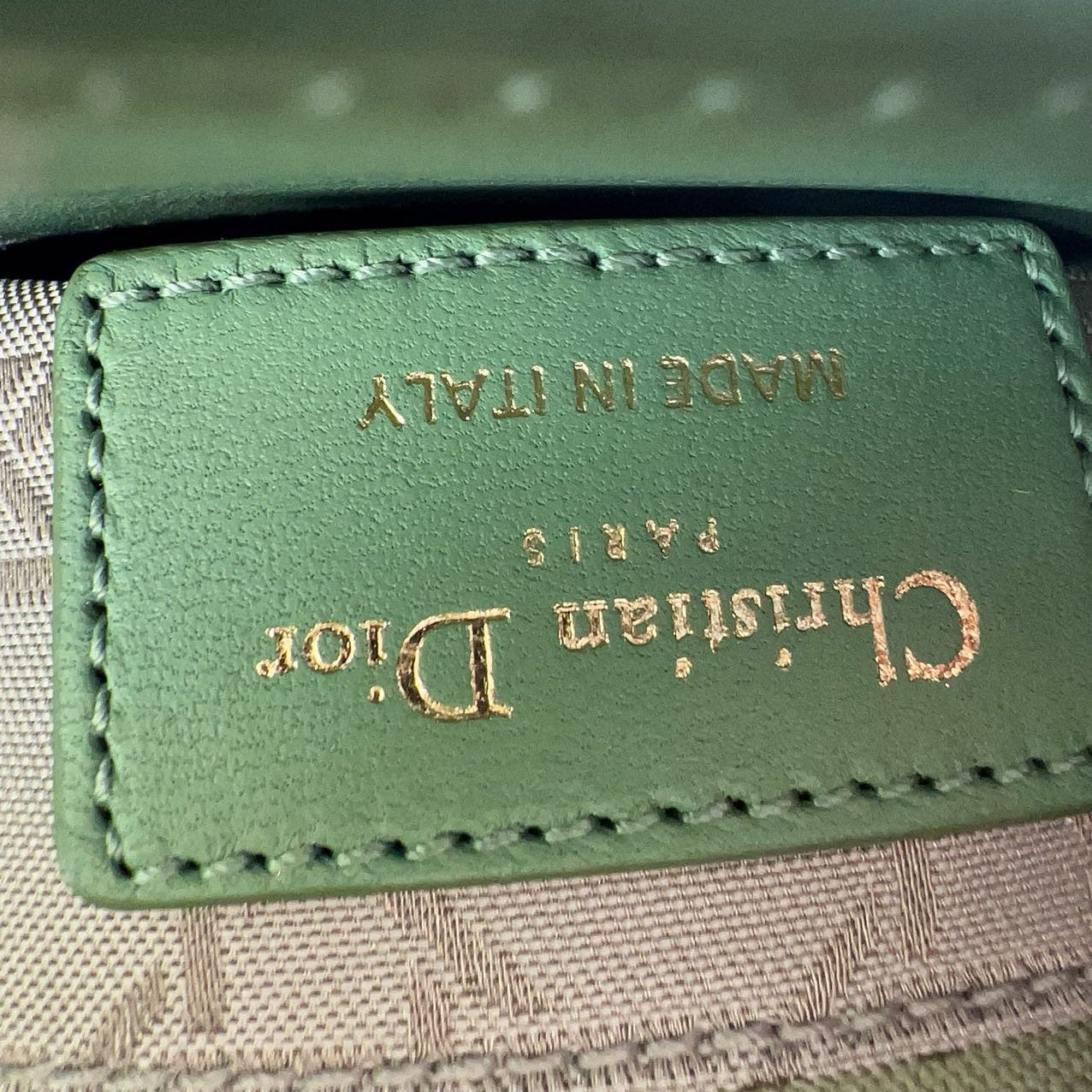 Christian Dior Lambskin Small My ABCDior Lady Dior Green