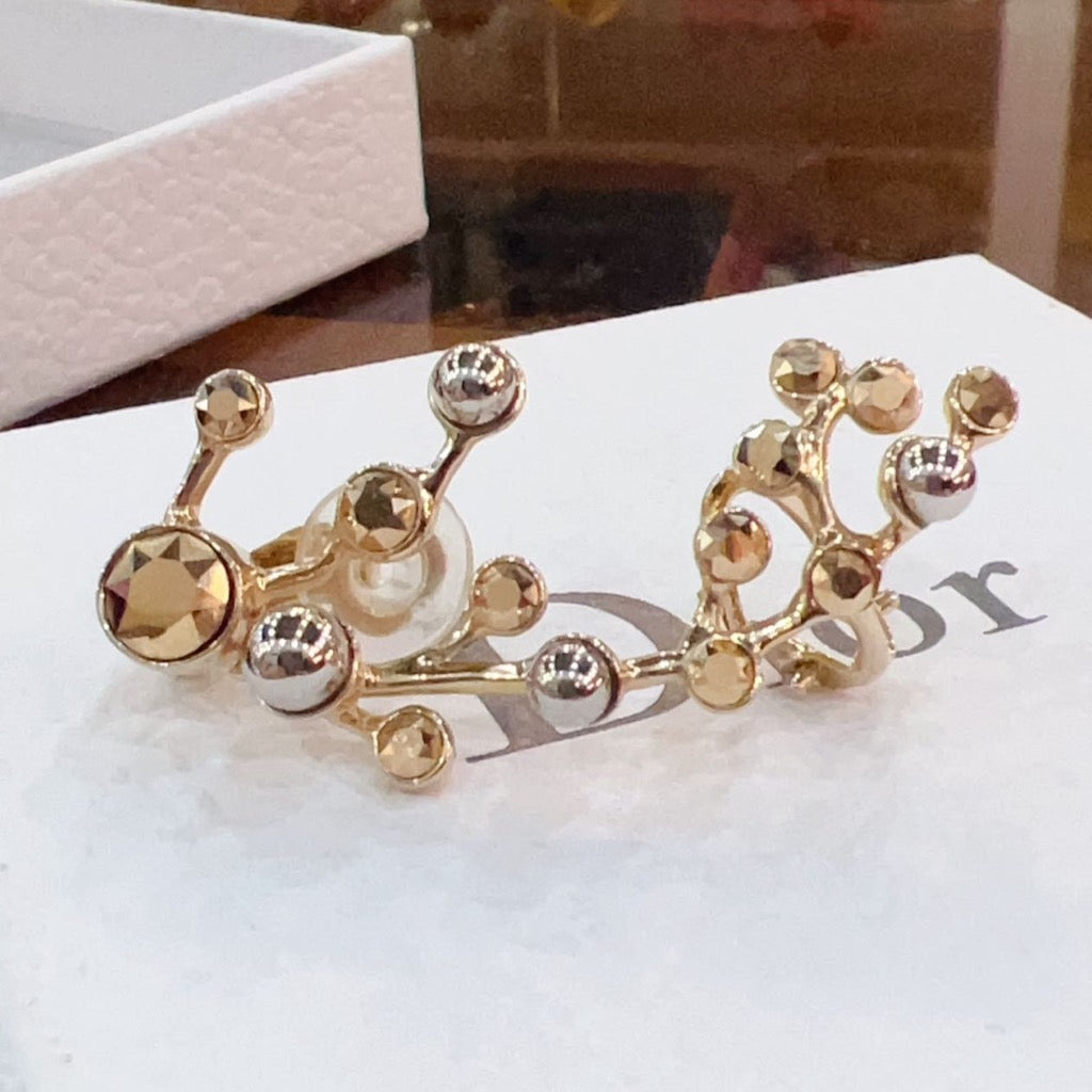 Christine Dior Crystal Branch Ear Climber