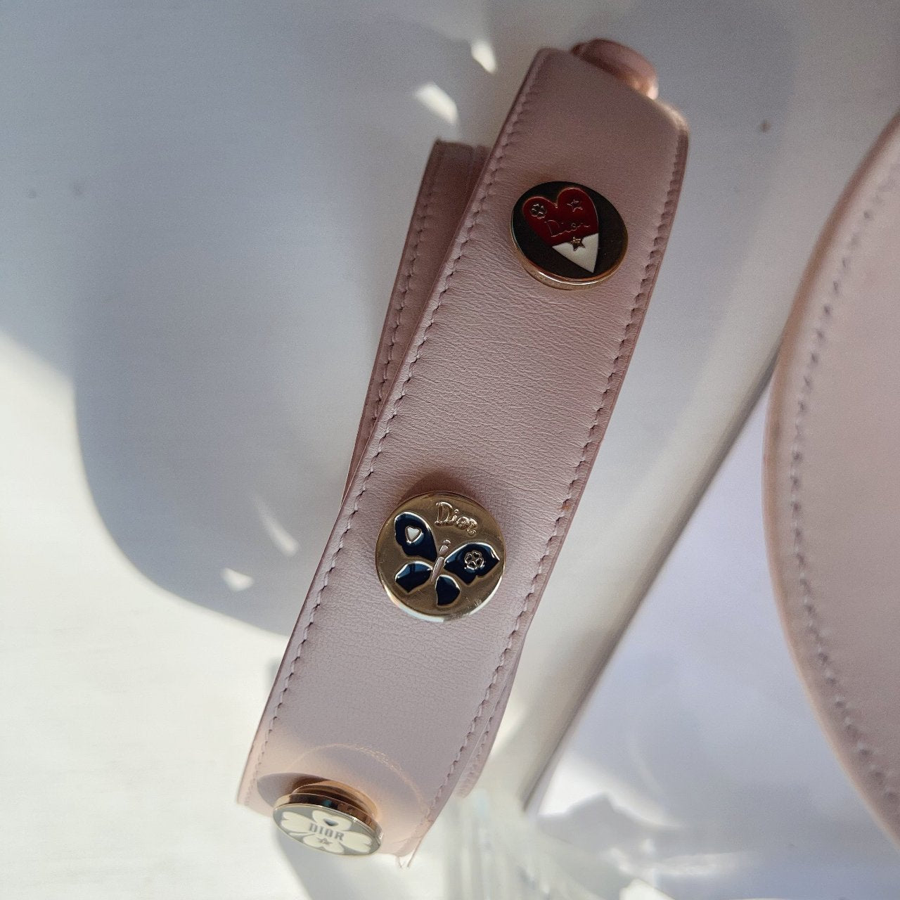 Christian Dior Small Beige My ABCDior' Lady Dior Bag with Strap