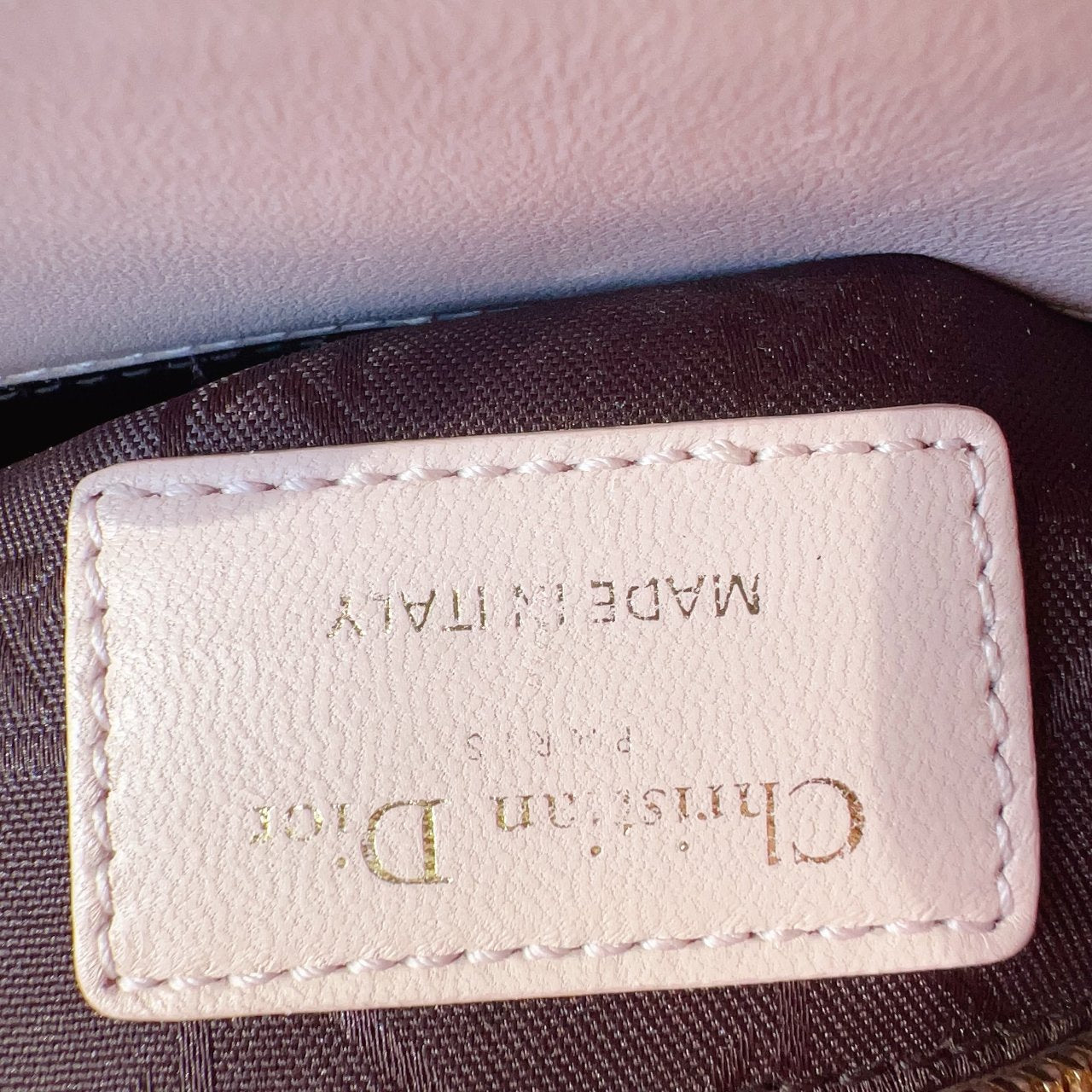 Christian Dior Small Beige My ABCDior' Lady Dior Bag with Strap