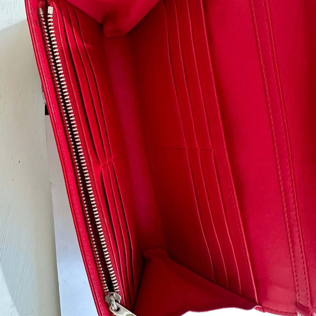 Christian Dior Leather Diorama Wallet on Chain