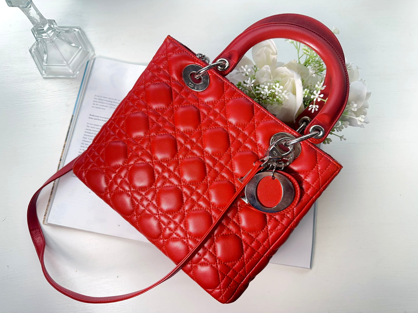 Christine Dior Medium Cannage Lady Dior