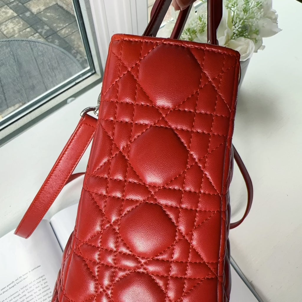 Christine Dior Medium Cannage Lady Dior