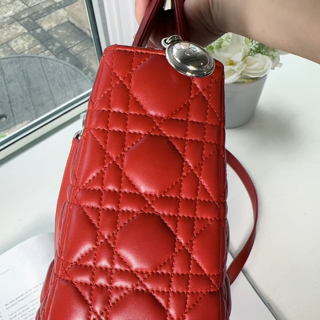 Christine Dior Medium Cannage Lady Dior