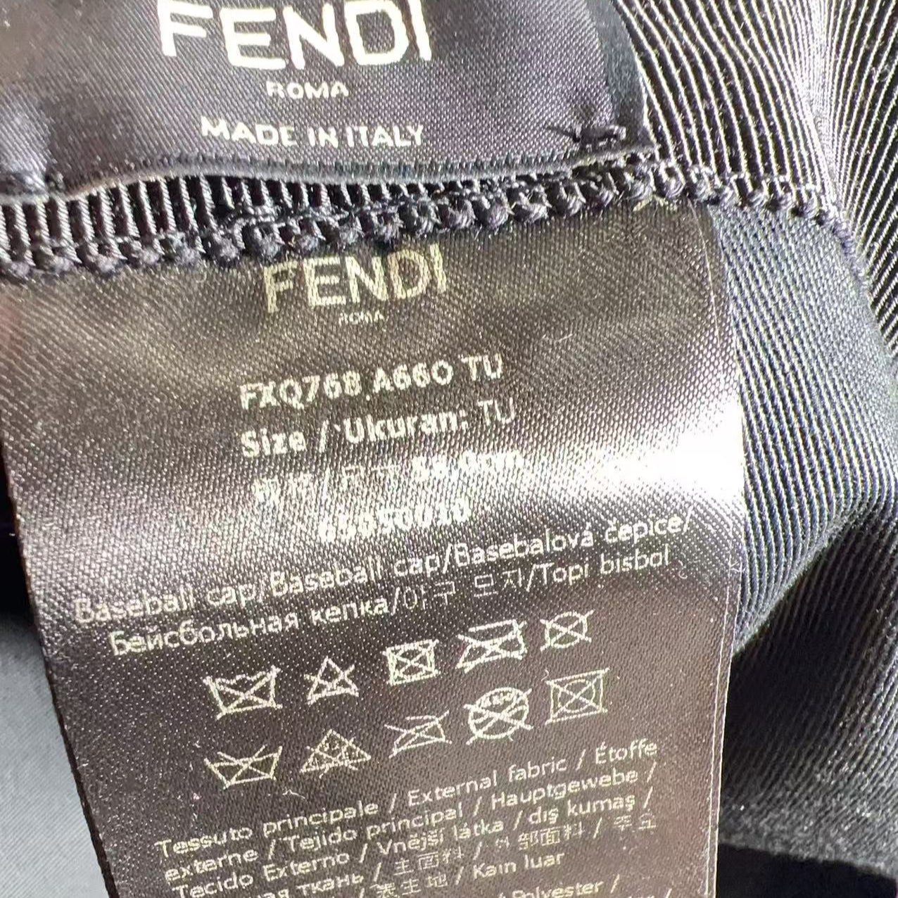 Fendi FF Zucca Printed Baseball Cap