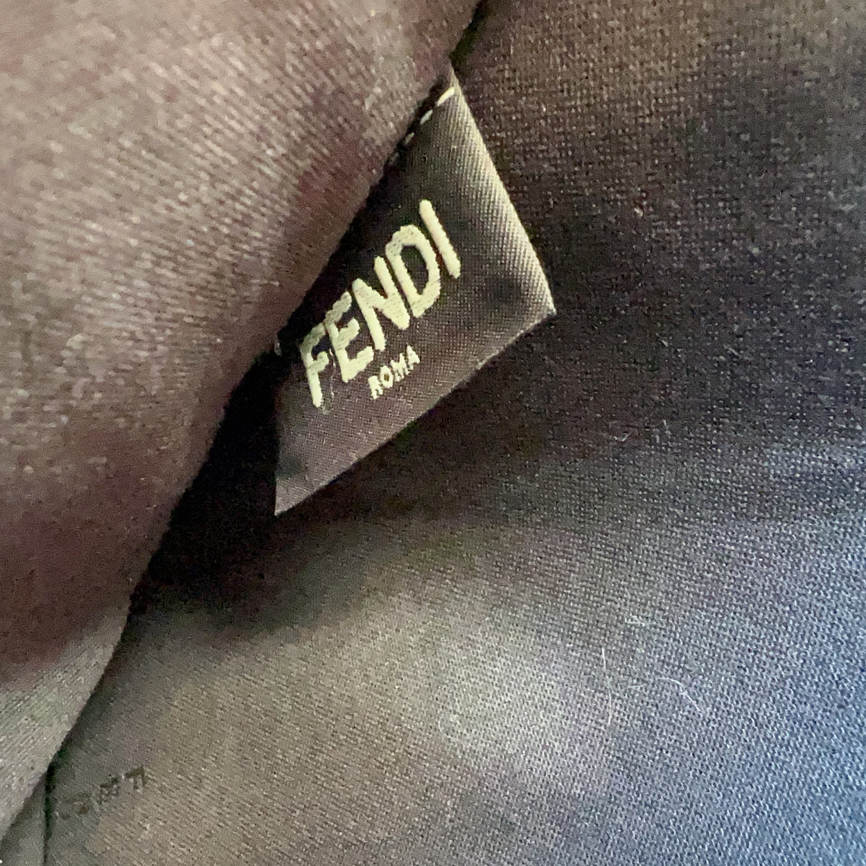 Fendi label on a piece of fabric