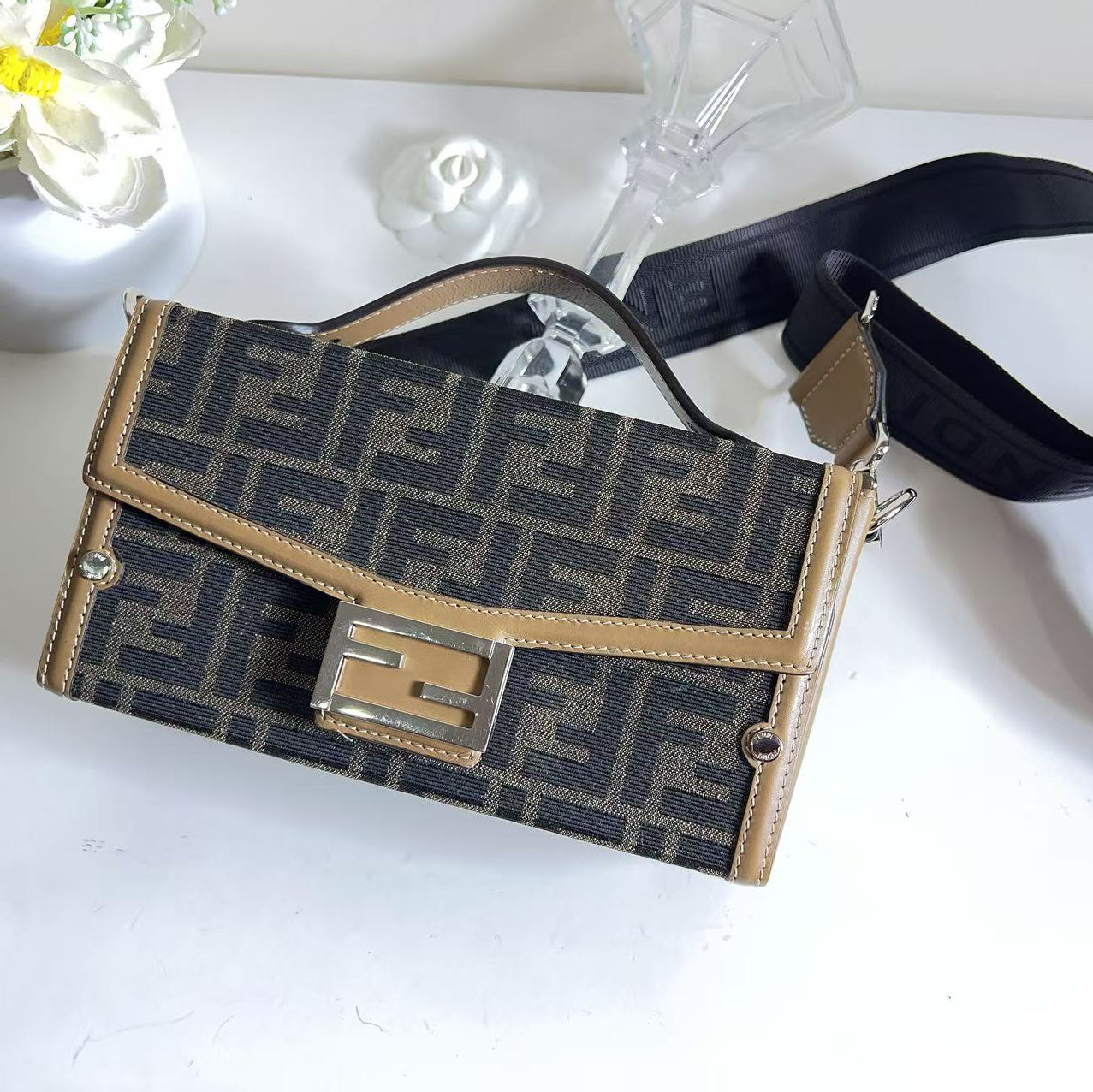 Fendi Zucca FF Baguette Bag