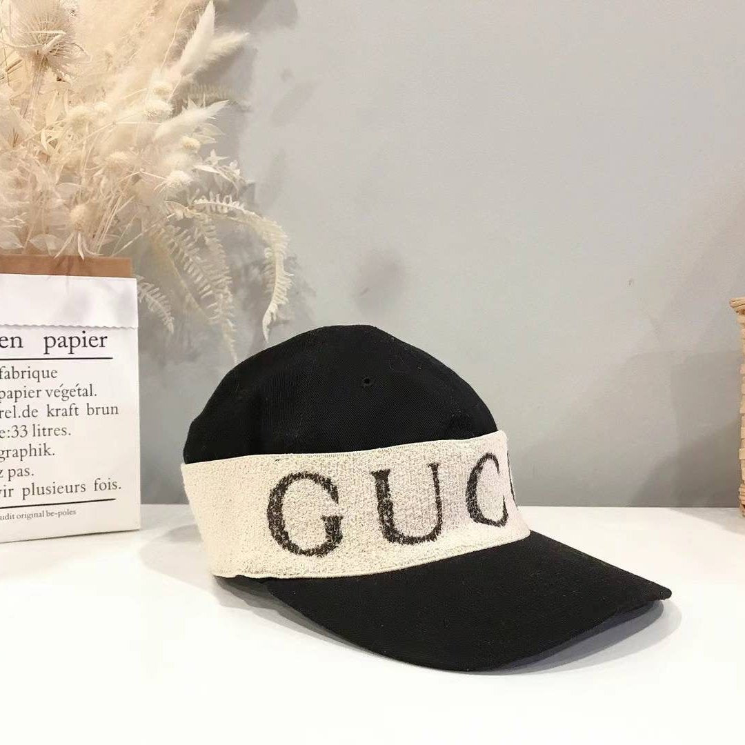 Gucci Black/Beige Canvas Logo Baseball Hat Size57