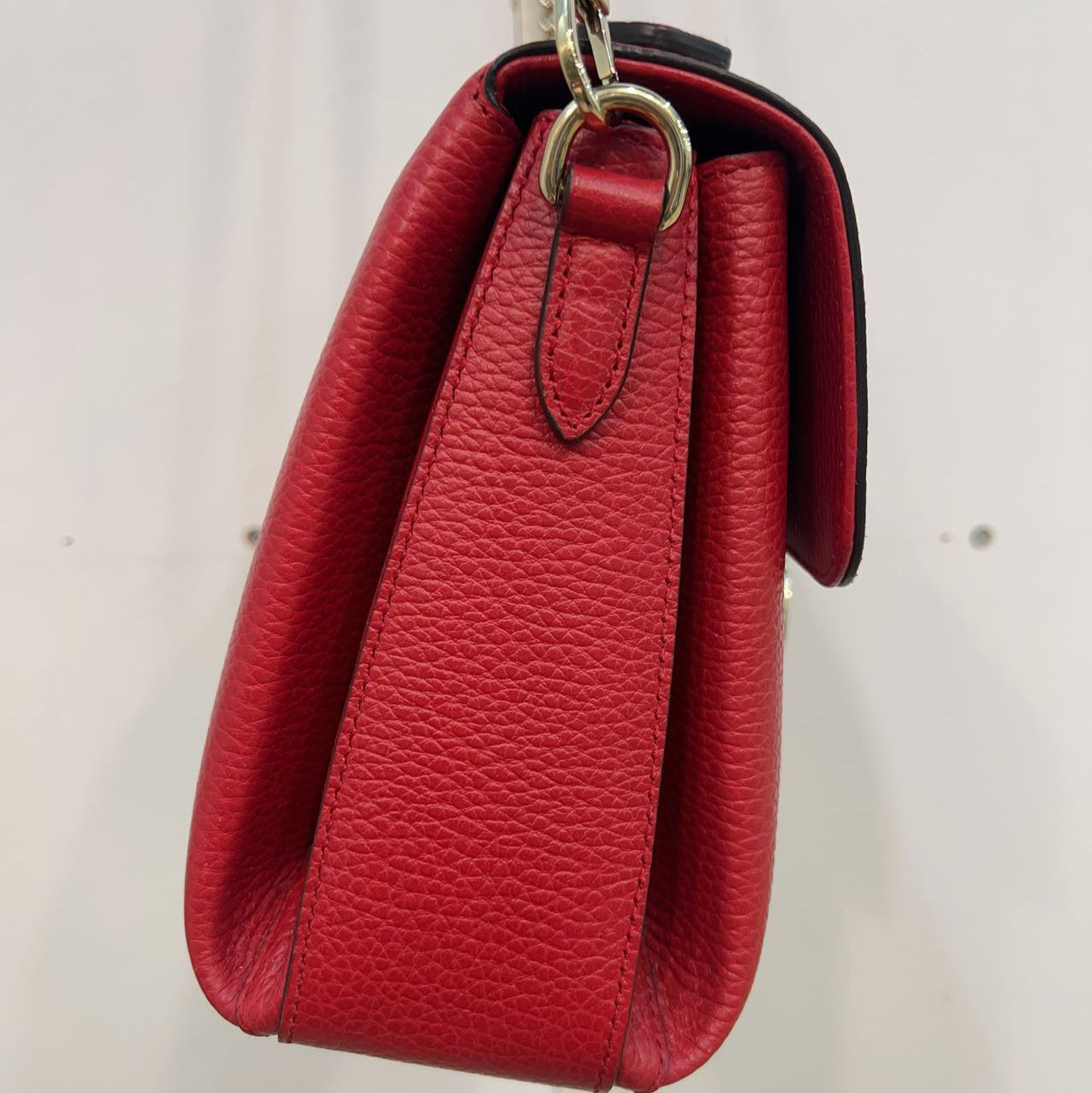 Gucci Dollar Calfskin Interlocking G Top Handle Shoulder Bag
