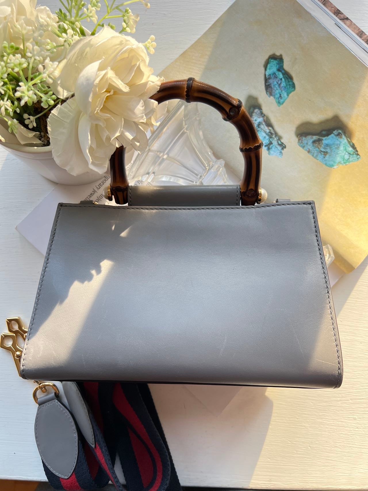 Gucci Nymphaea Top Handle Bag Leather Small