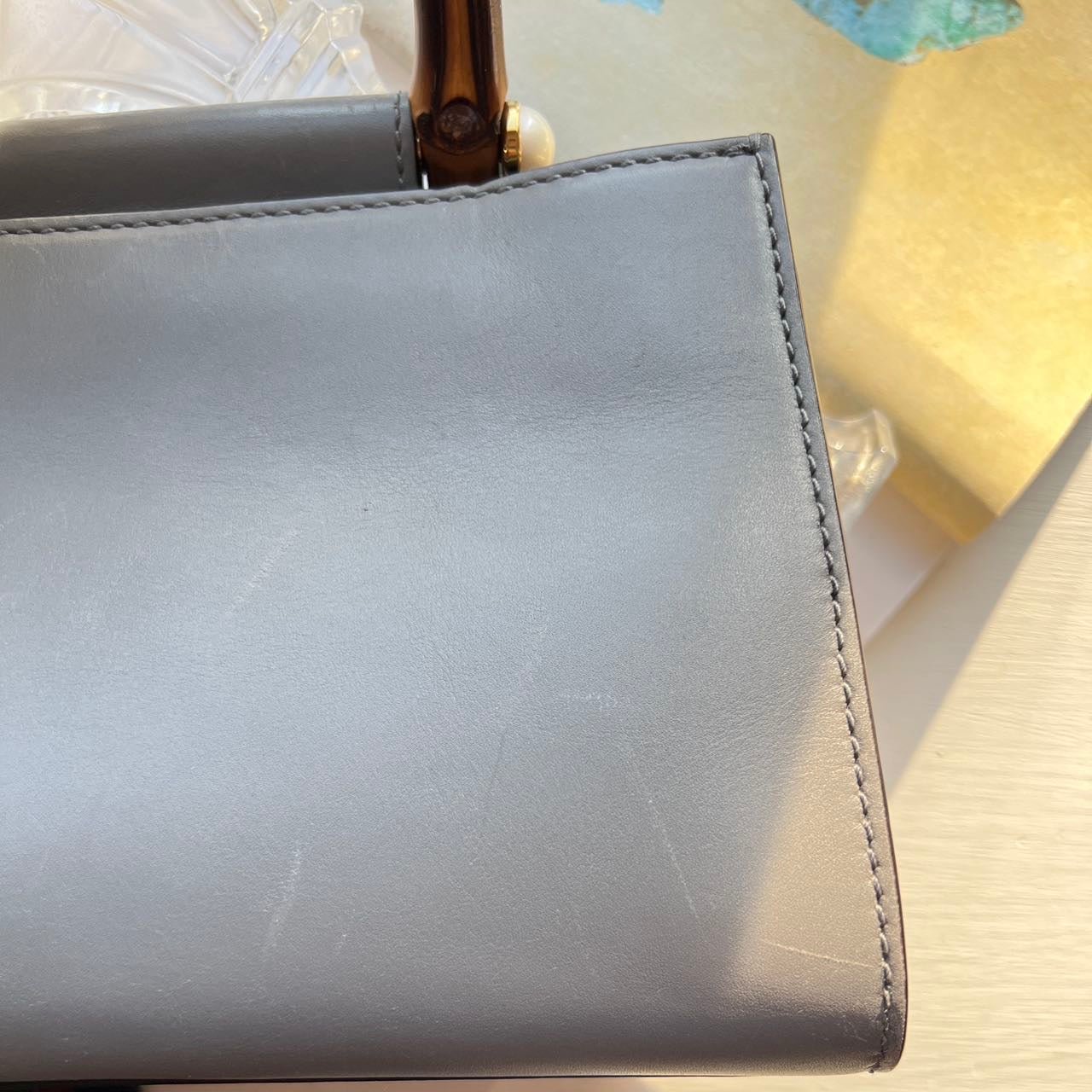 Gucci Nymphaea Top Handle Bag Leather Small