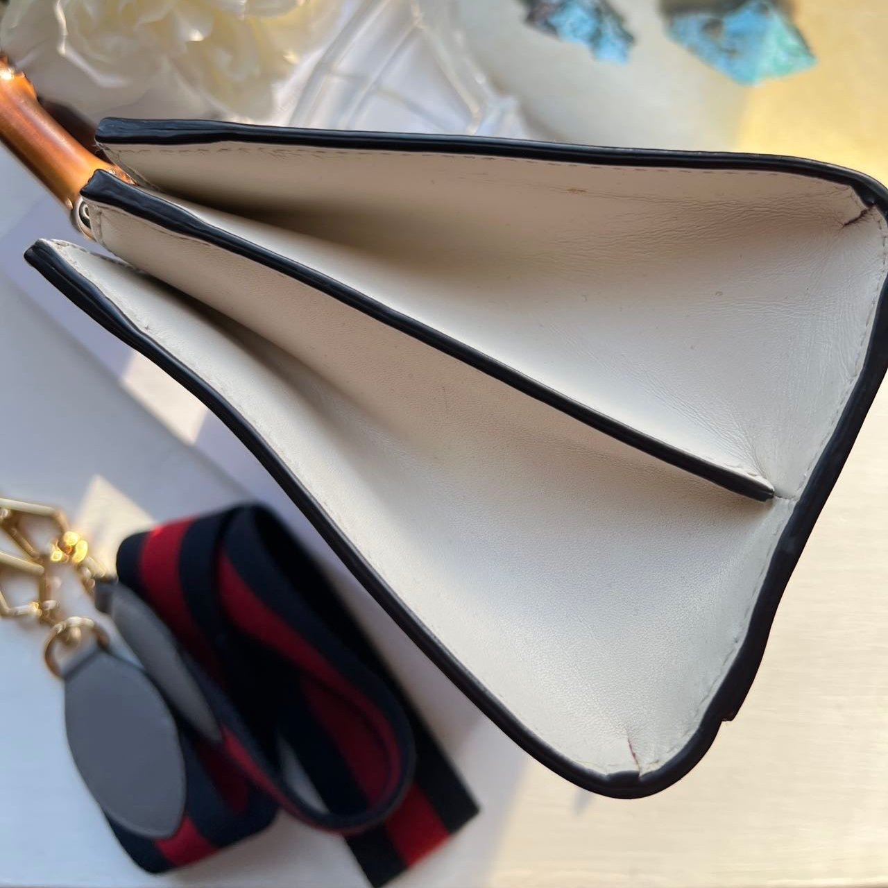 Gucci Nymphaea Top Handle Bag Leather Small