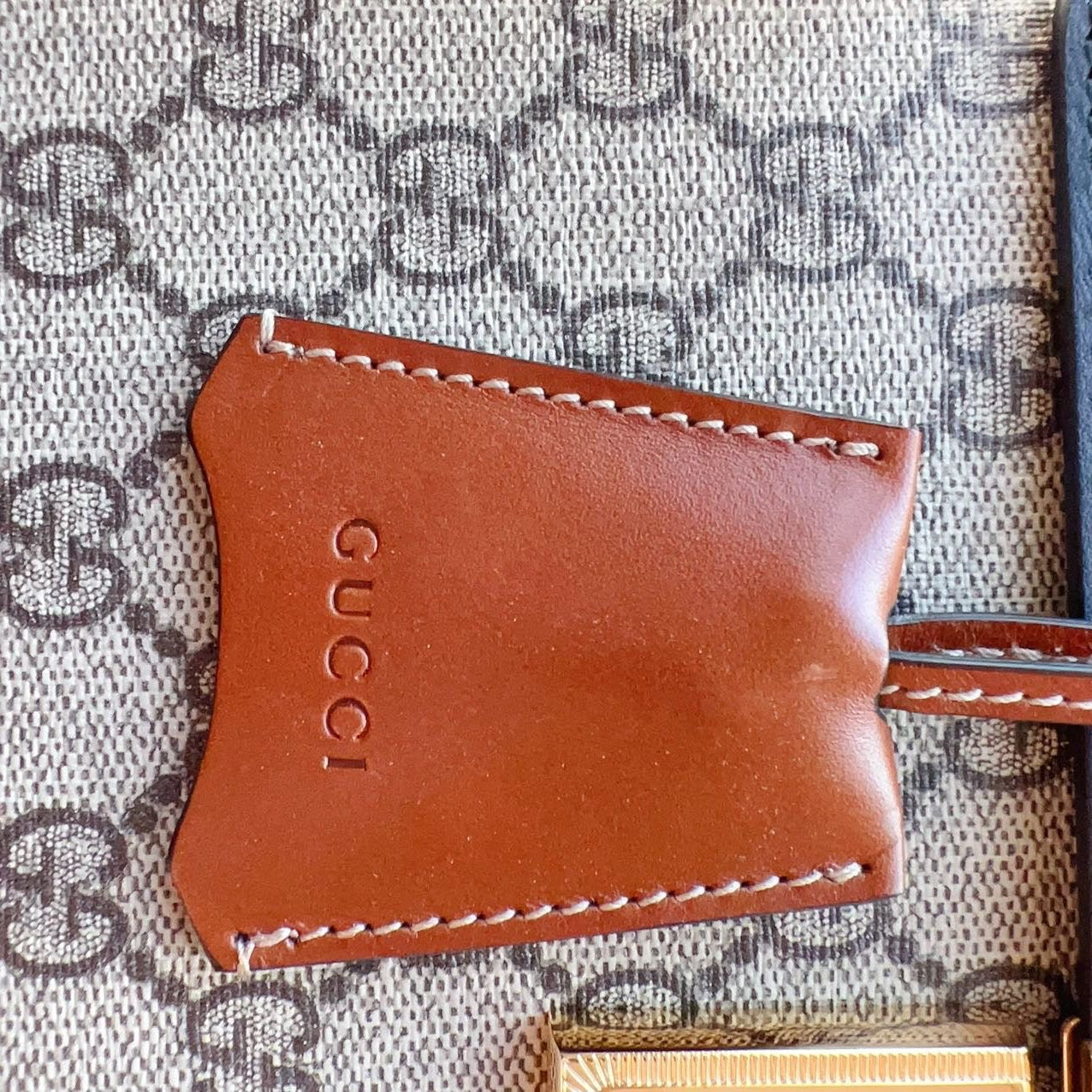 Gucci GG Supreme Monogram Calfskin Small Padlock Bag