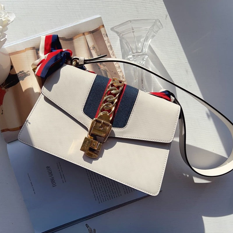 Gucci Small Sylvie Shoulder Bag White