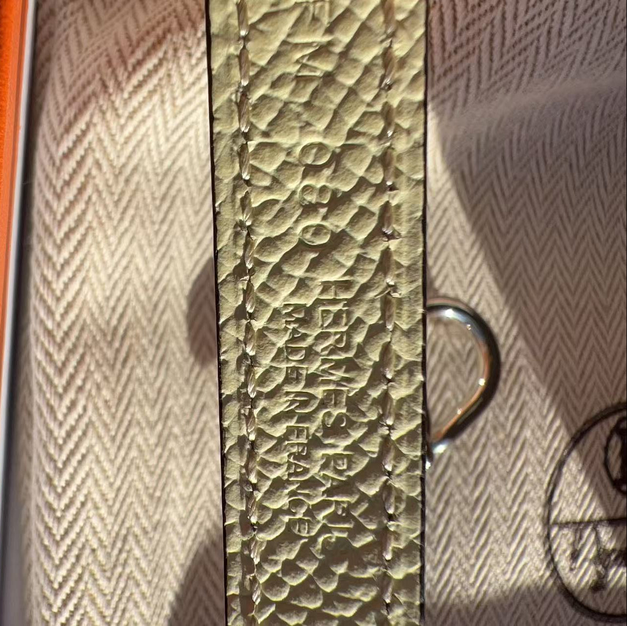 Hermes Belt Swift LD NATA/JAUNE MILTON 13 MM 80 32