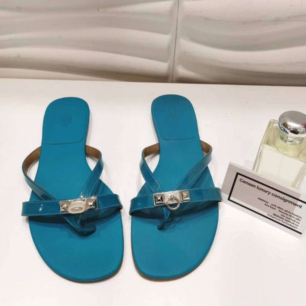 Hermes CDC Leather Sandal Slippers