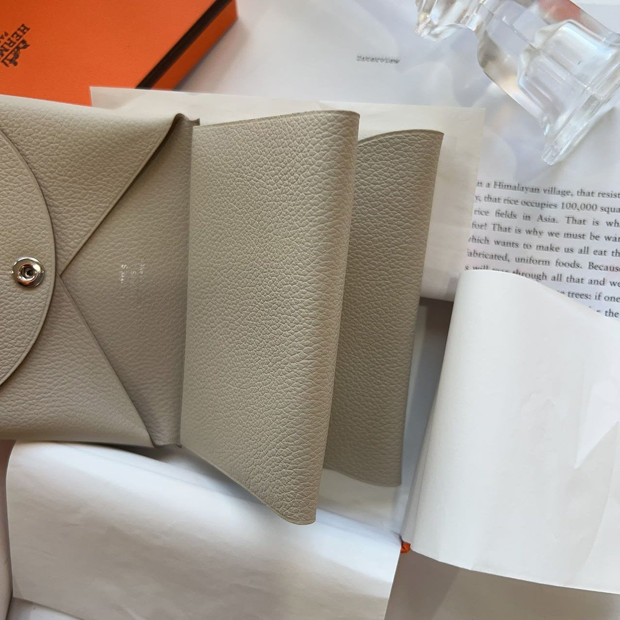 Hermes Calvi Duo Compact Veau Evercolor Beton