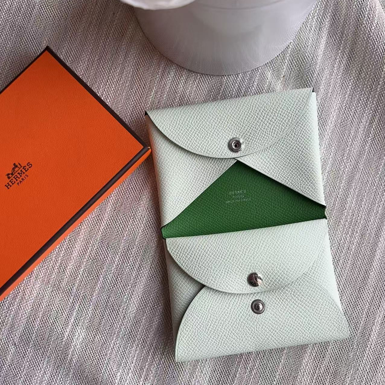 Hermes Calvi Duo Compact Verso Card Holder