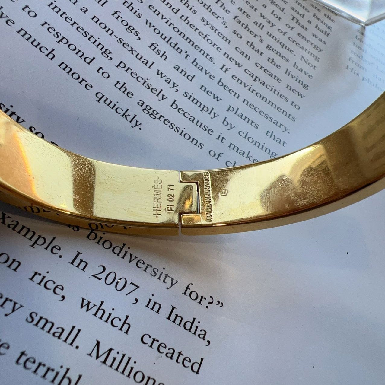 Hermes Clic HH bracelet Black Gold