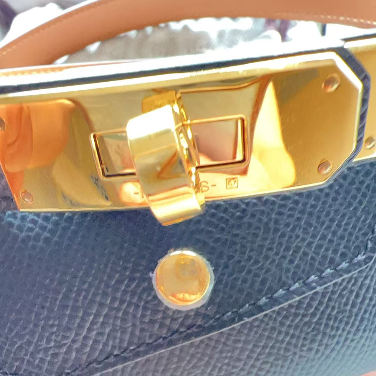 Hermes Epsom Kelly Pocket Belt Black