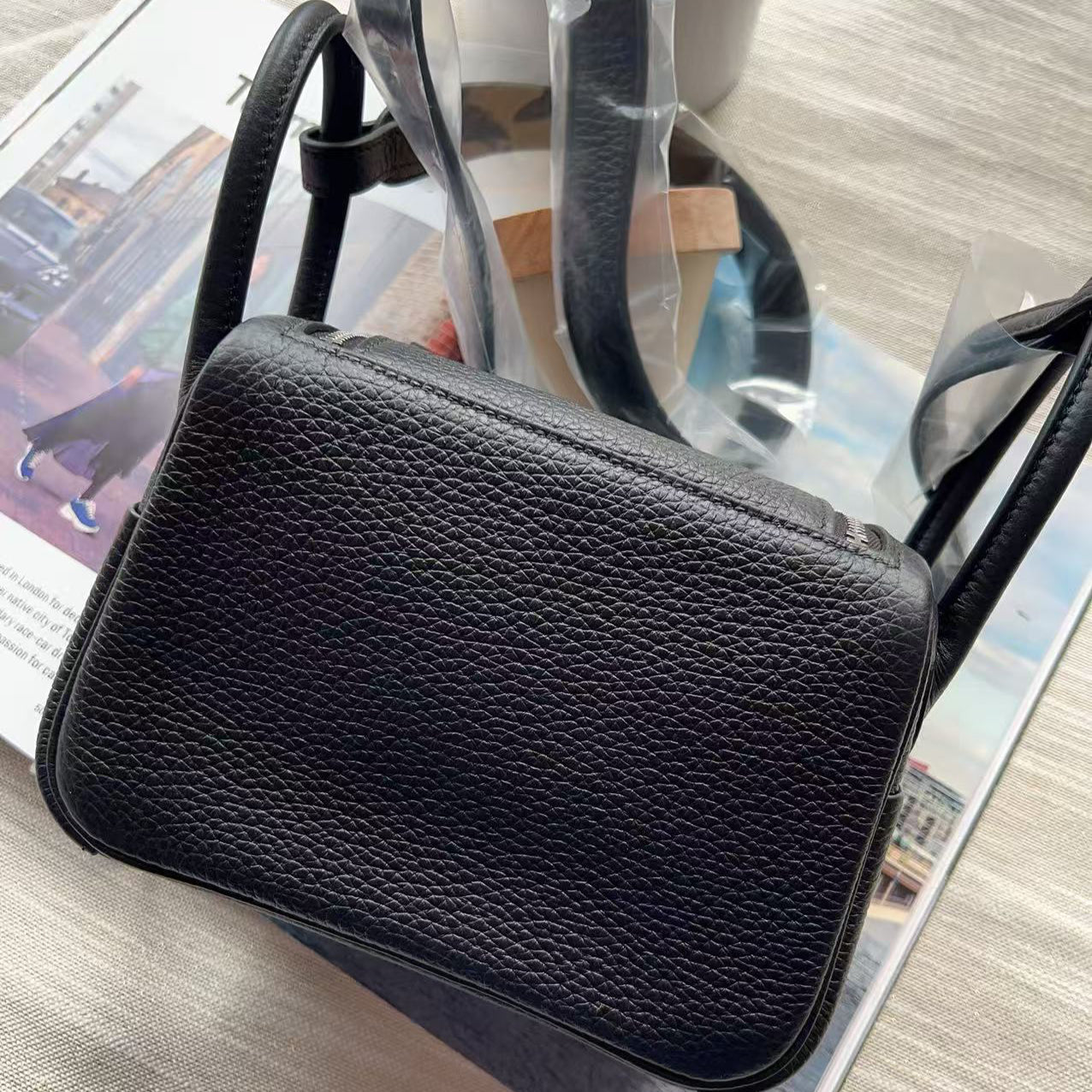 Hermes Mini Lindy20 2024 Clemence Black New
