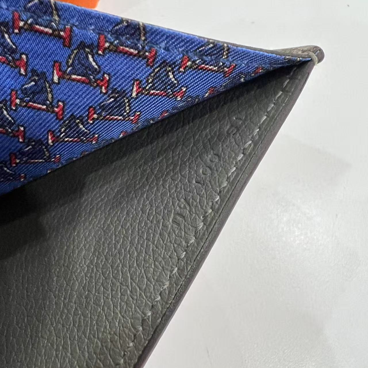 Hermes Swift Silk Twill Wallet Etain Bleu de Malte