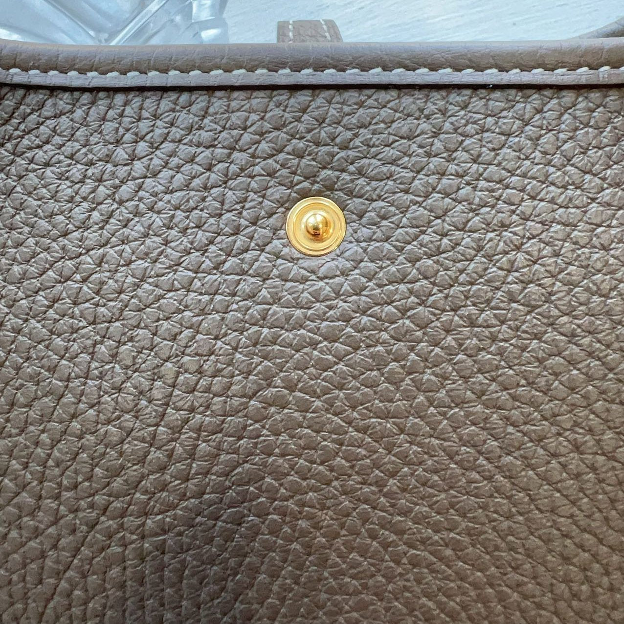 Hermes Taurillon Clemence Amazone Evelyne 16 Etoupe Bleu Indigo