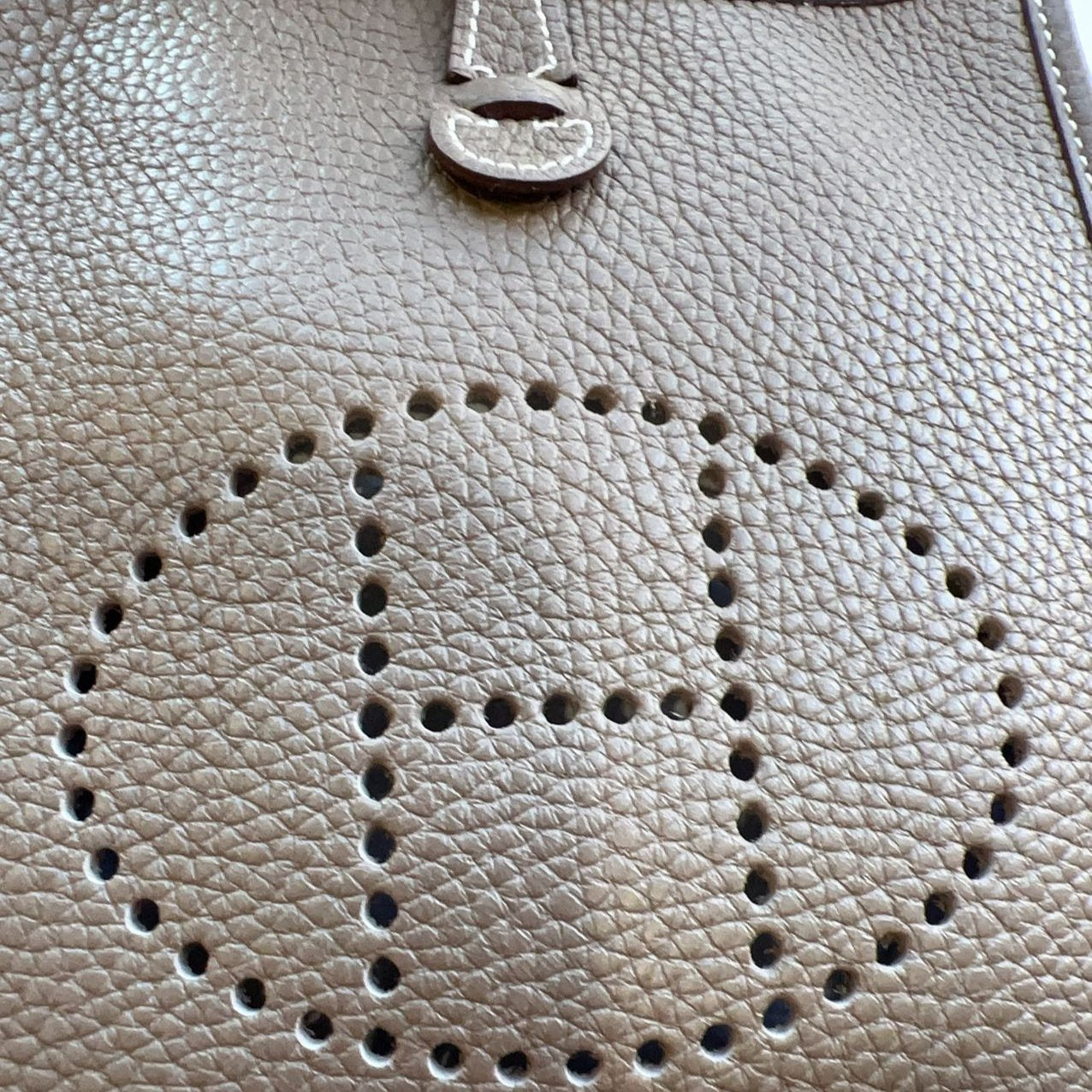 Hermes Taurillon Clemence Amazone Evelyne 16 Etoupe Bleu Indigo