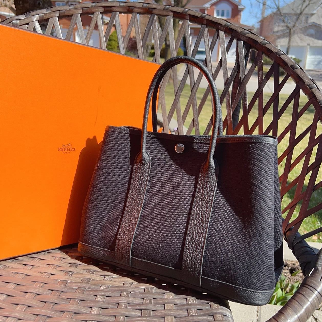 Hermes Toile & Negonda Garden Party30 Dark Grey