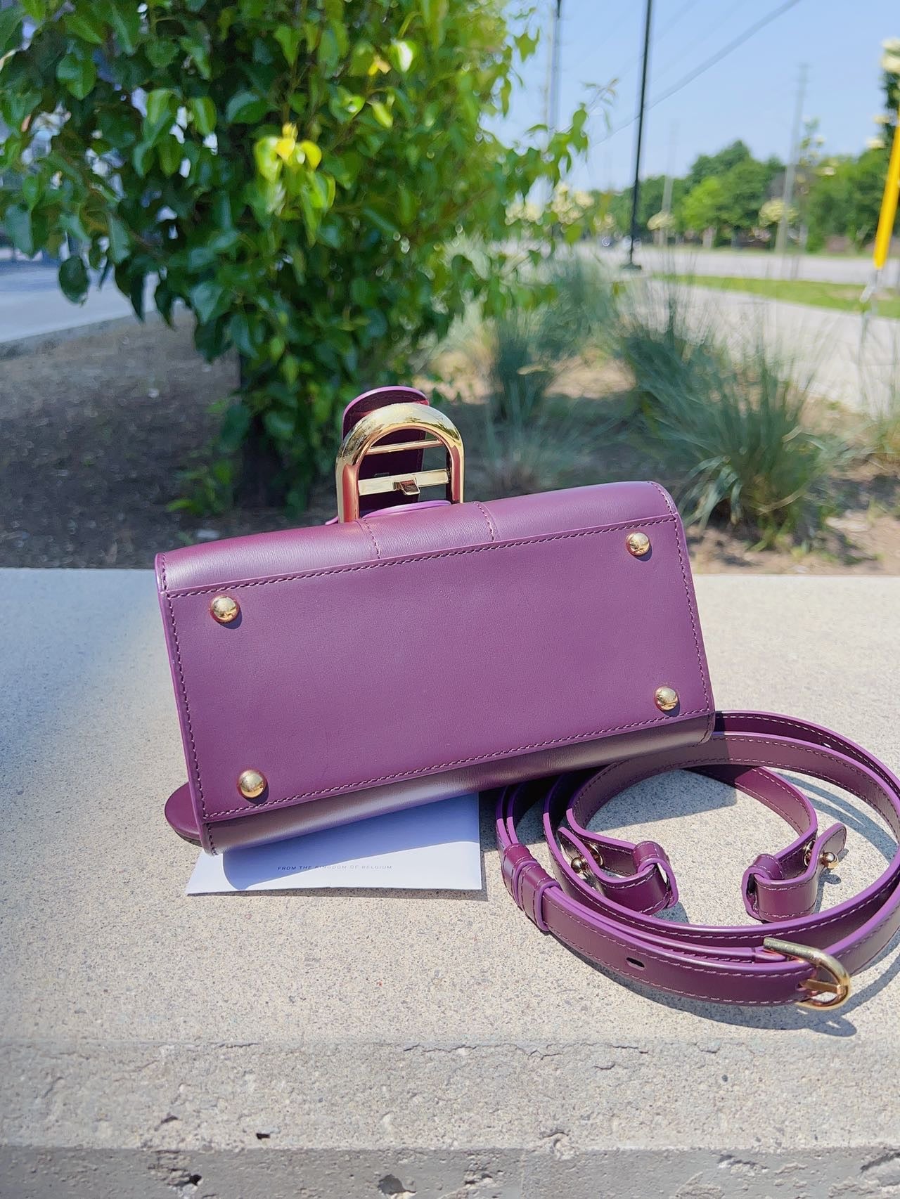 Delvaux Box Calf Brillant Mini Handle Bag