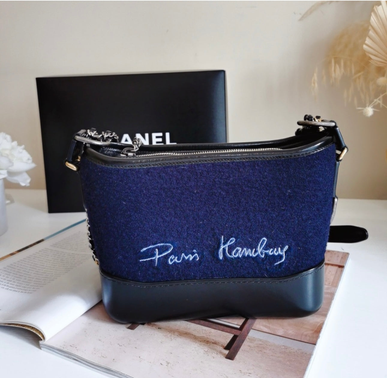 Chanel-Tweed-Calfskin-Small-Gabriell-Bag-Back