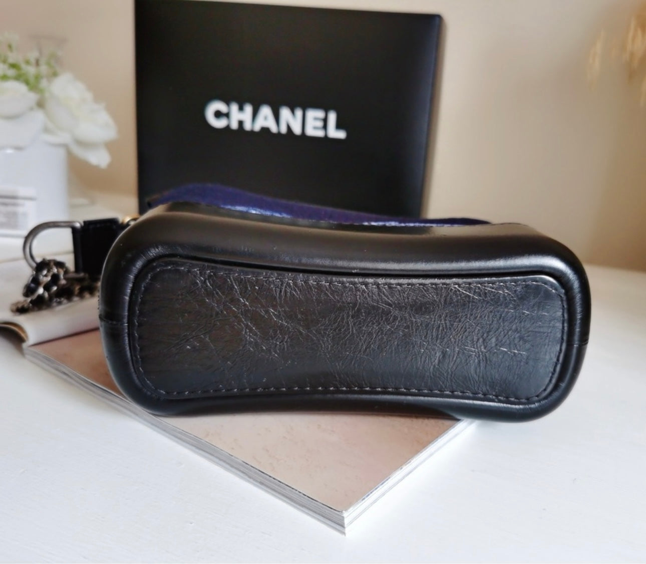 Chanel-Tweed-Calfskin-Small-Gabriell-Bag-Bottom