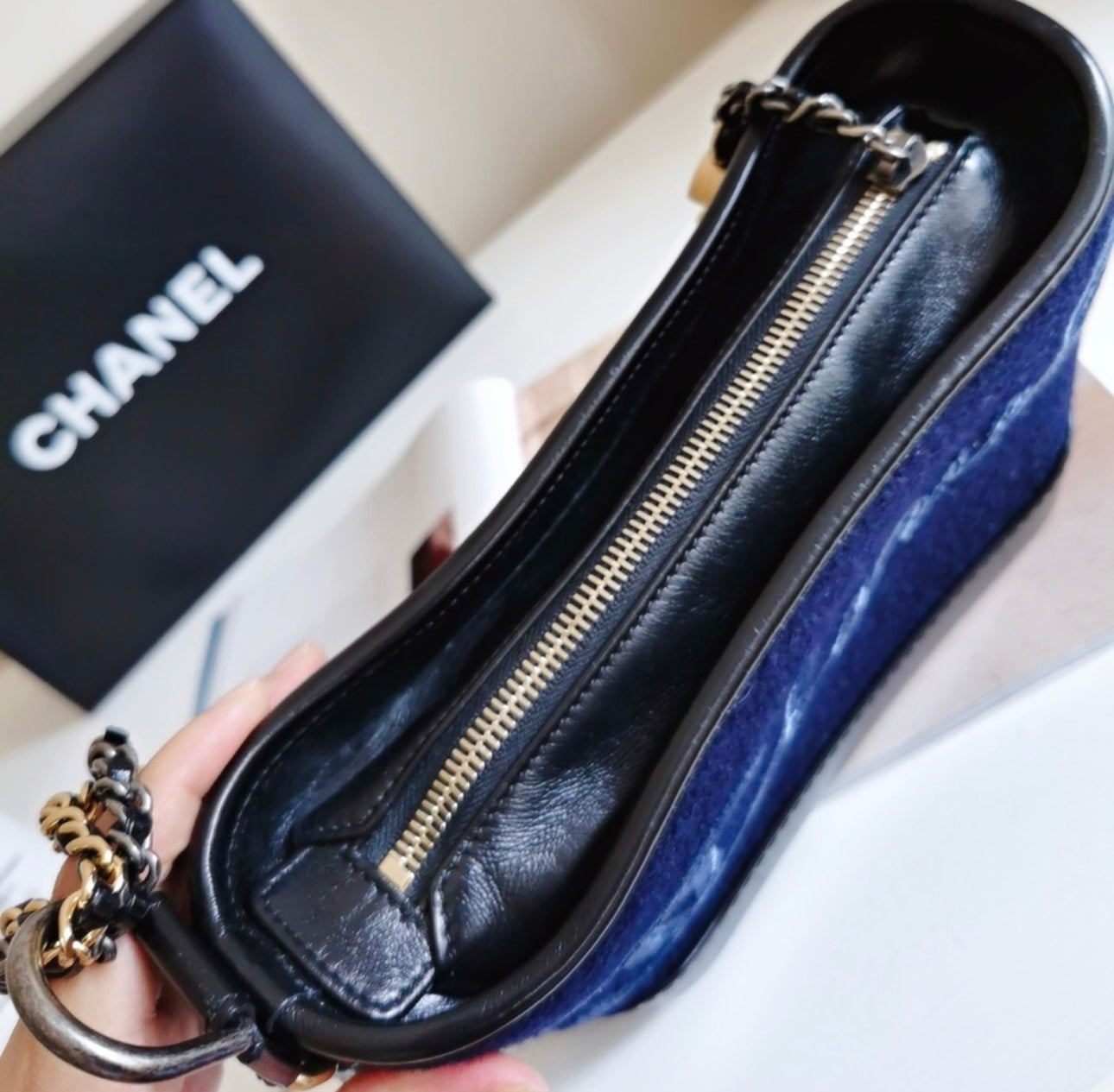 Chanel-Tweed-Calfskin-Small-Gabriell-Bag-Top