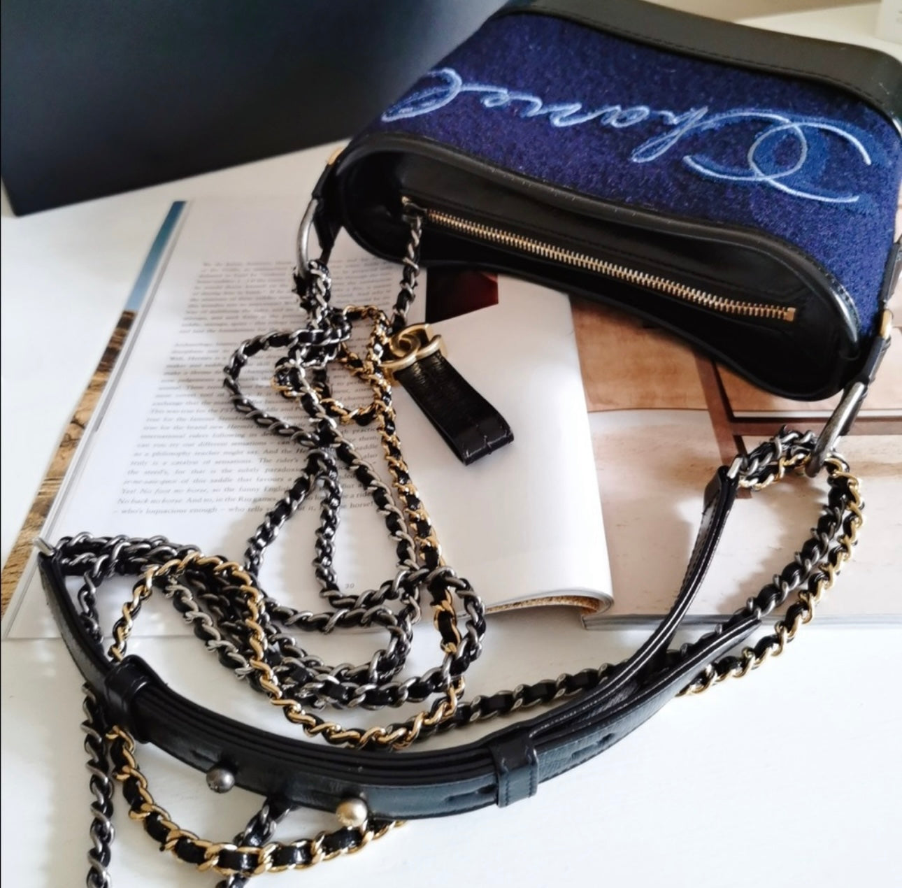 Chanel-Tweed-Calfskin-Small-Gabriell-Bag-Chain