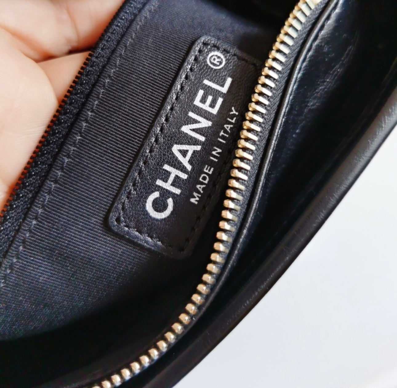 Chanel-Tweed-Calfskin-Small-Gabriell-Bag-Logo