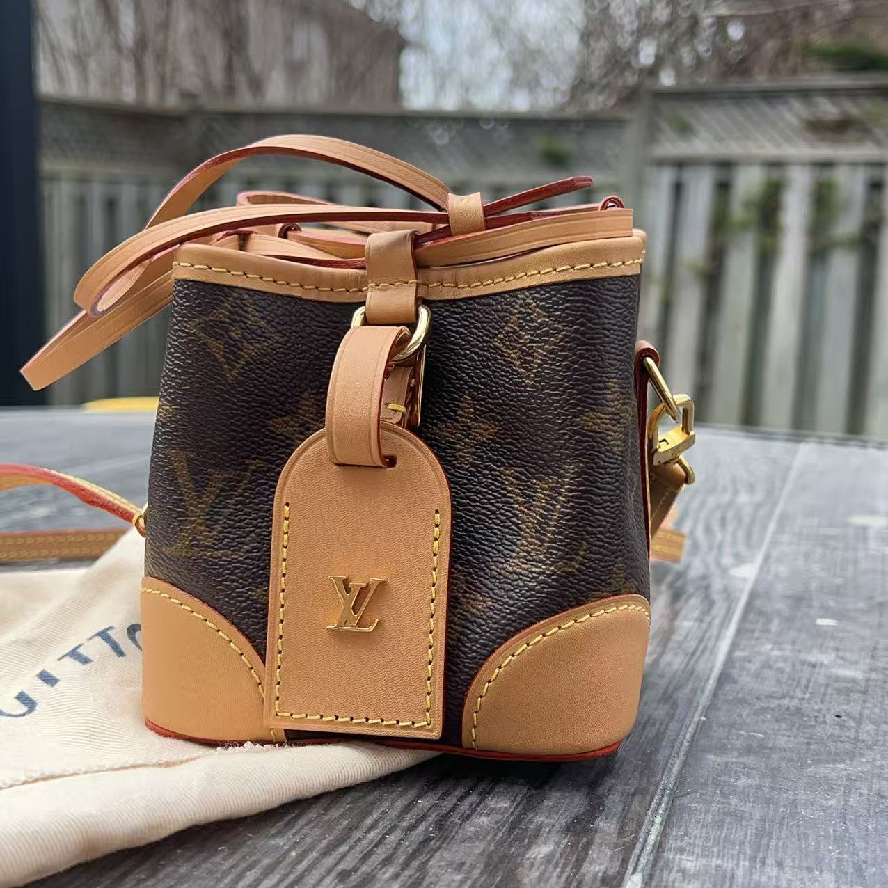 Louis Vuitton Monogram Coated Canvas Nano Noe Purse Brown