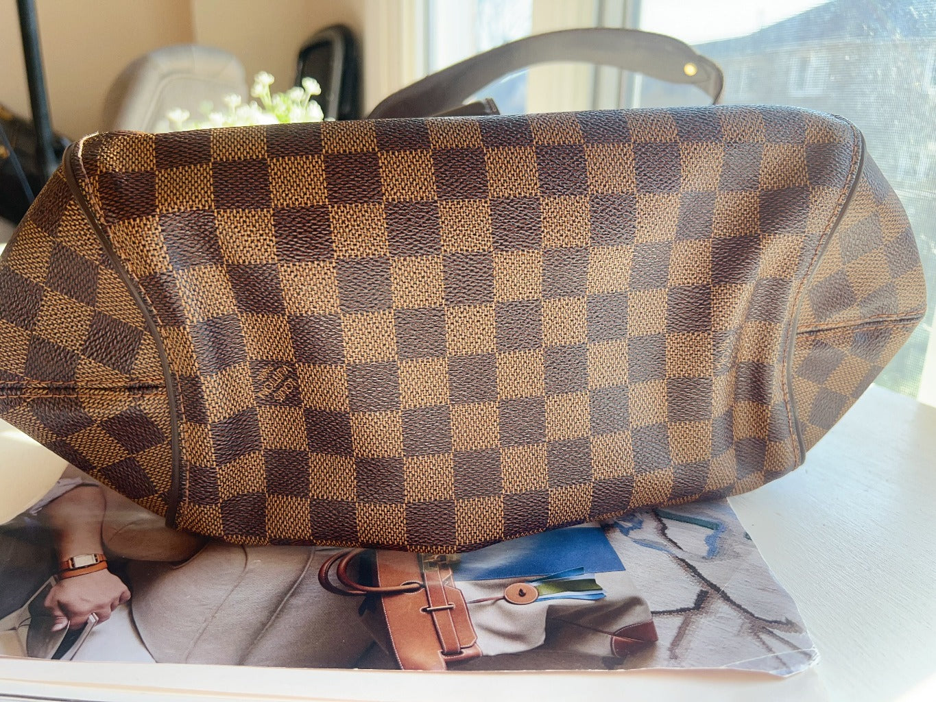 Louis Vuitton Damier Ebene Sistina PM Bag