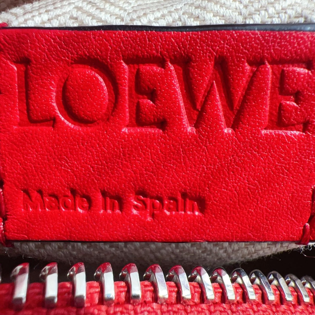 Loewe Calfskin Small Puzzle Bag Scarlet